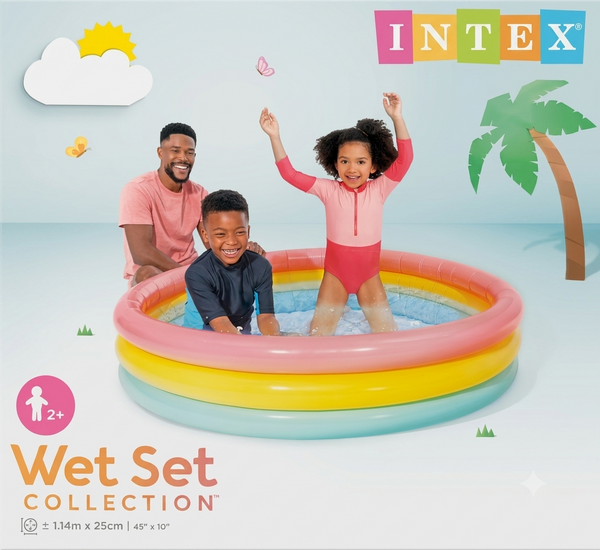 Intex Wet Set Sunset Glow inflatable pool box packaging