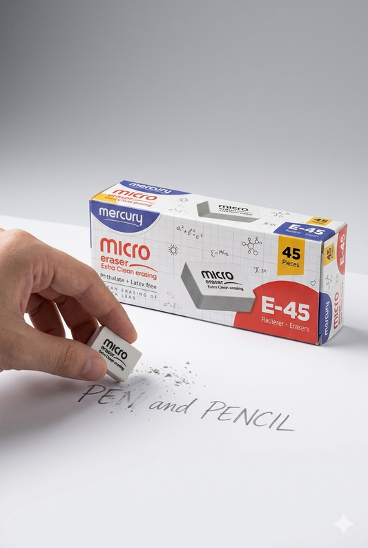 Mercury Micro Eraser E-45 - Pack of 45 Pieces