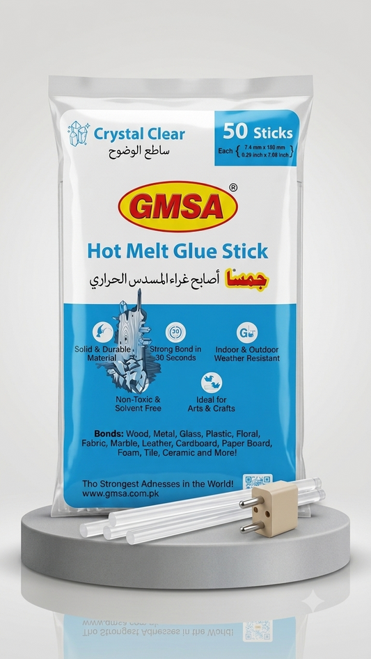 GMSA Hot Melt Glue Stick Crystal Clear Mini - Pack of 1