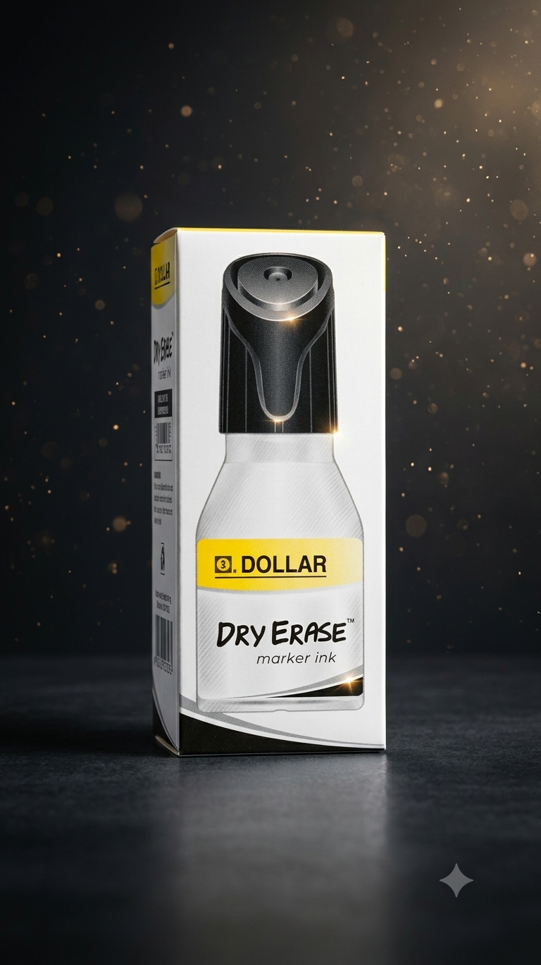 Dollar Dry Erase Whiteboard Marker Ink Refill – 15ml Black