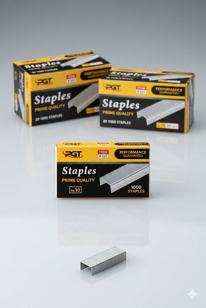 PGT Staples No.10 Prime Quality Item #332 - 1000 Staples