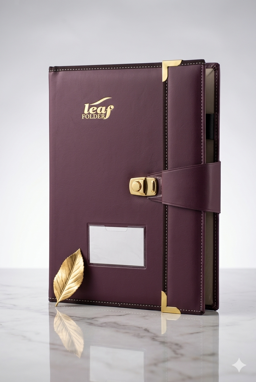 Leaf Folder - Premium Leather Document Folder