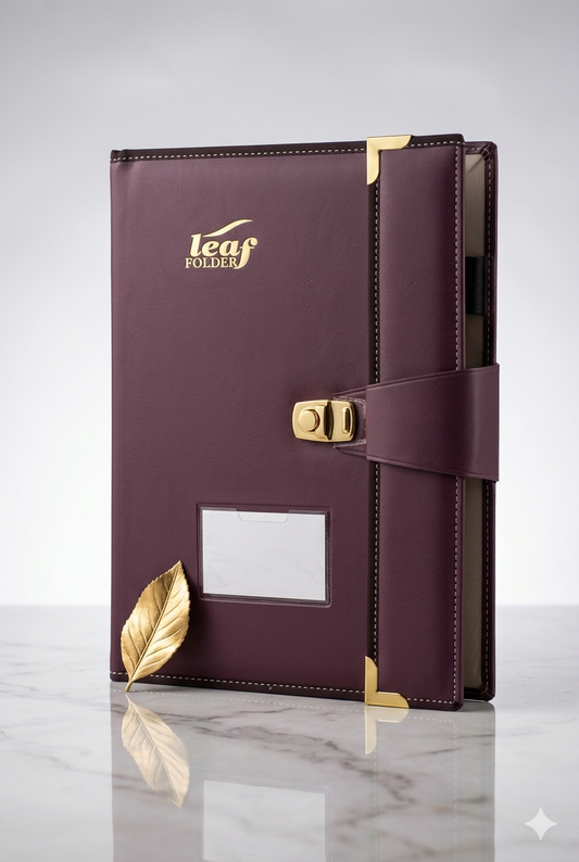 Leaf Folder - Premium Leather Document Folder
