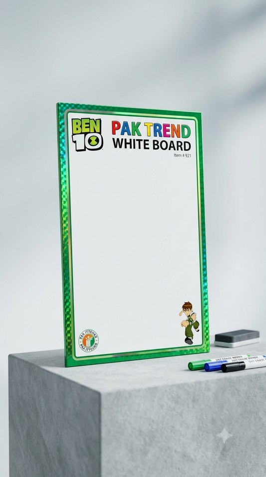 Ben 10 Pak Trend White Board – Dry Erase Board with Markers & Eraser