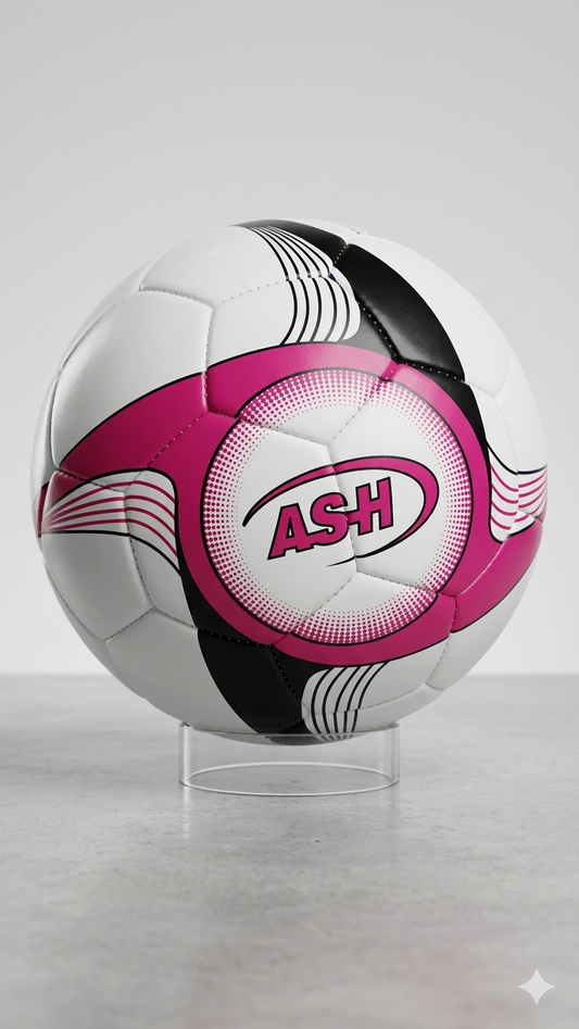 ⚽ ASH Premium Sports Football – Pink & Blue Dynamic Design