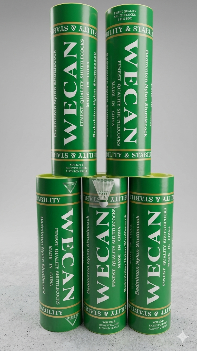 Wecan Premium Nylon Badminton Shuttlecocks (Finest Quality • Pack of 12)