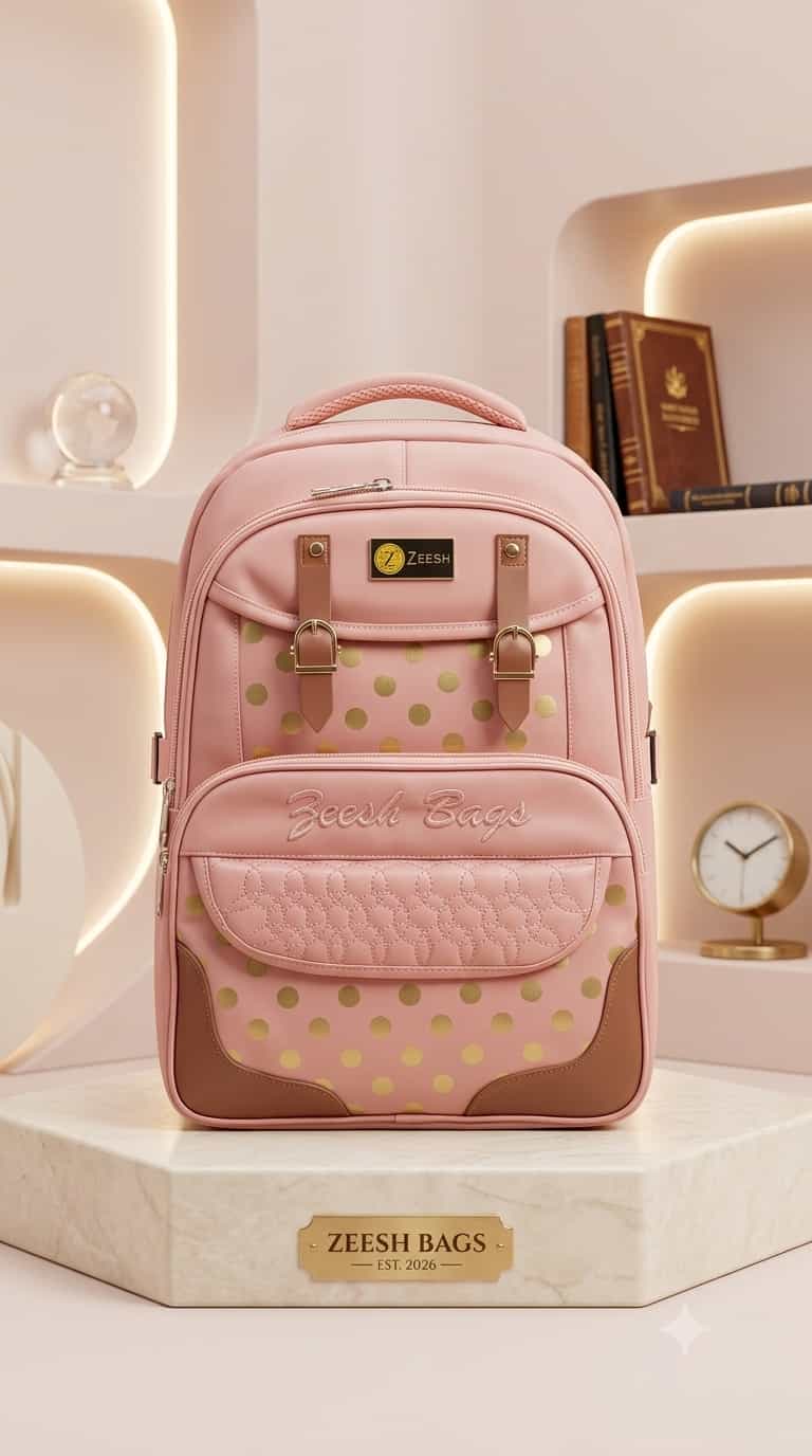 Zeesh Bags Premium Girls School Backpack - Pink