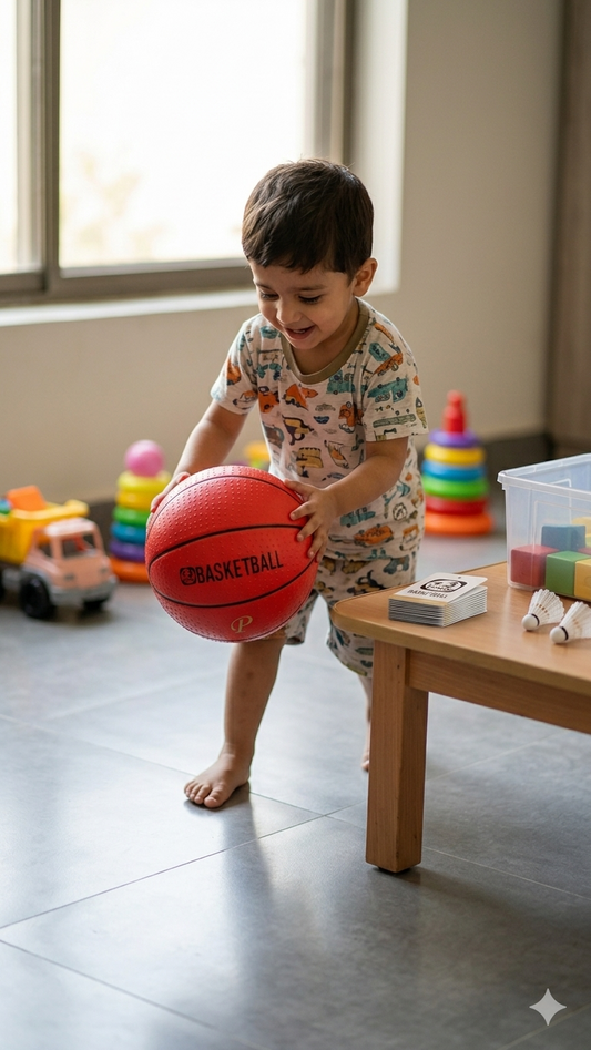 Kids Premium Mini Inflatable Basketball (Size 1-2 • Vibrant Orange Toddler & Youth Toy Ball)