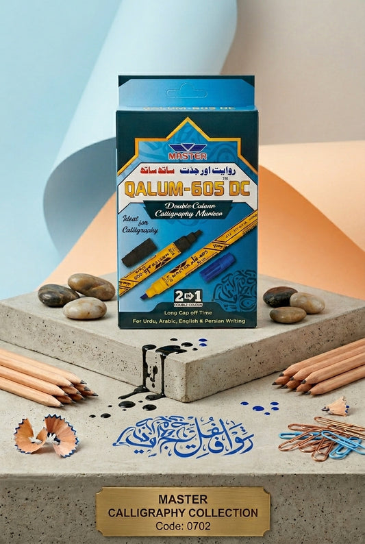 Master Qalum-605 DC Double Colour Calligraphy Marker - Pack of 10