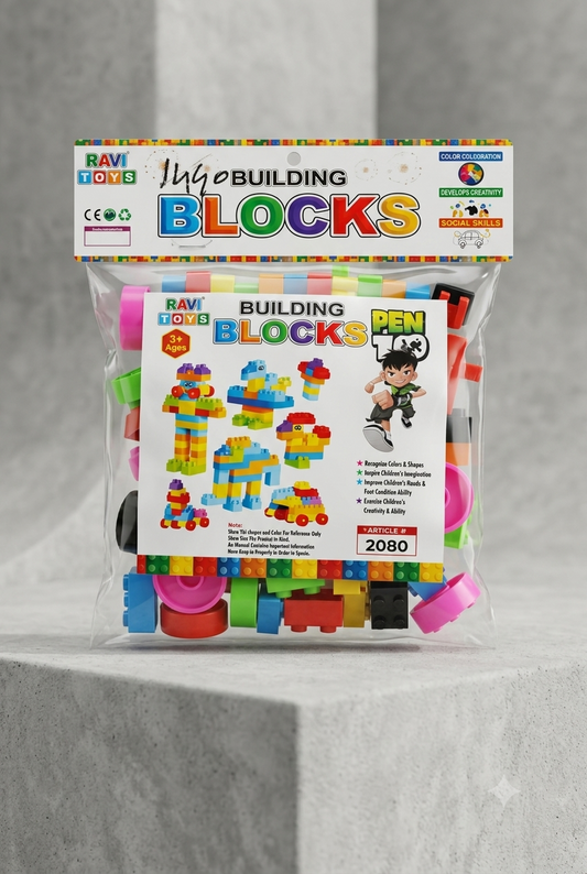 Ravi Toys Ingo Building Blocks – 140 Pcs (3+ Ages)