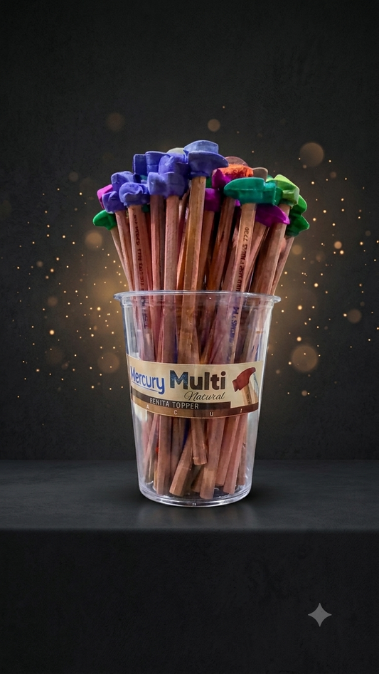 Mercury Multi Natural Eraser Topper Pencils – HB Bulk Pack 7720