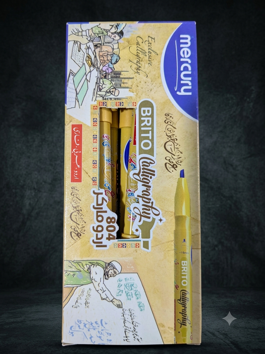 Mercury Brito 804 Urdu Calligraphy Markers – Pack of 10 (Blue)