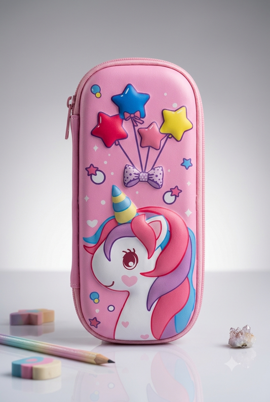 Space Rocket 3D Pencil Case – Hard Shell EVA Pouch for Kids