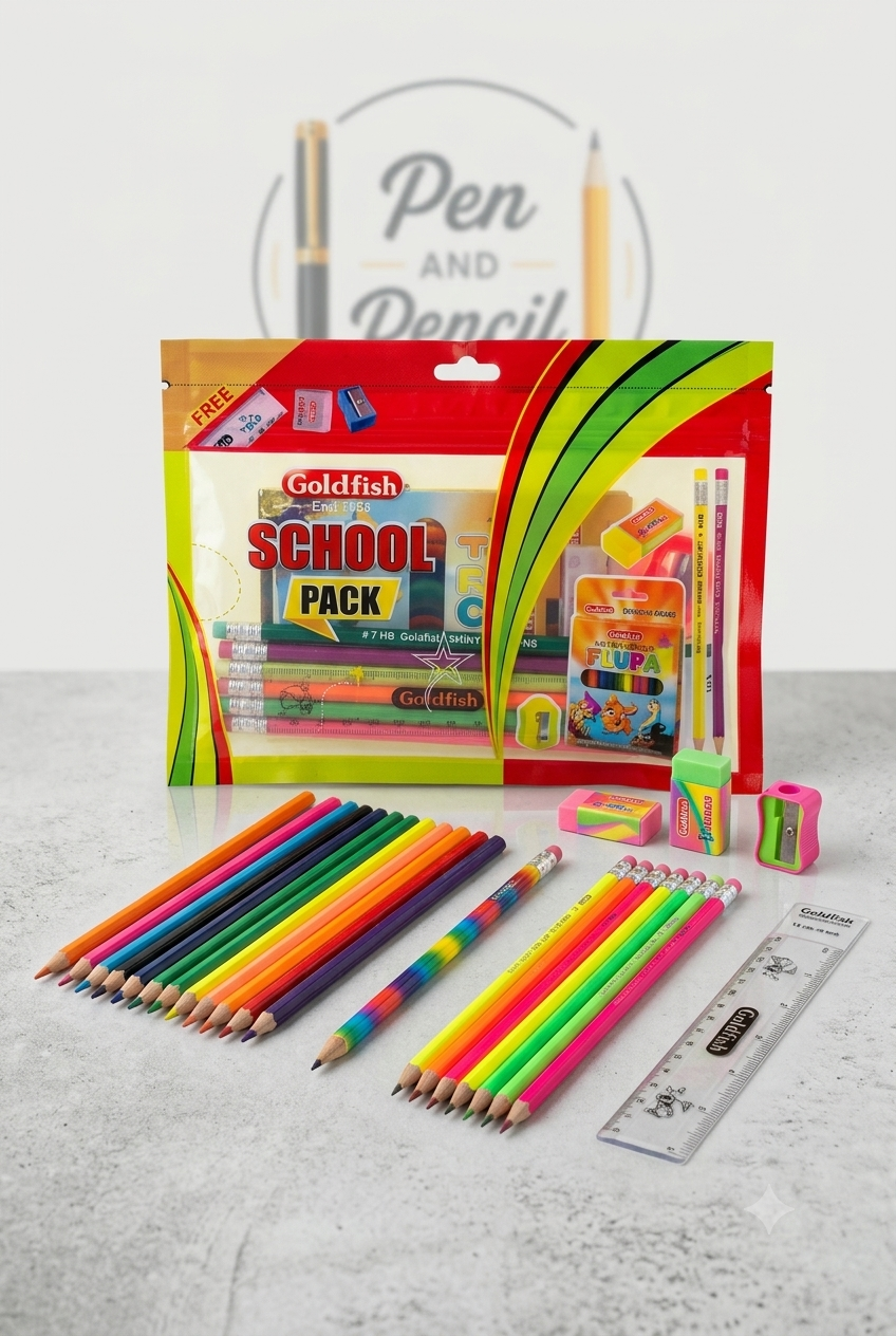 Goldfish School Pack - Complete Stationery Set