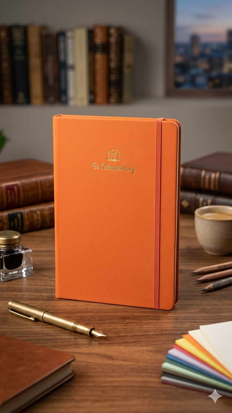 Minimalist "Be Extraordinary" Premium Hardcover Journal