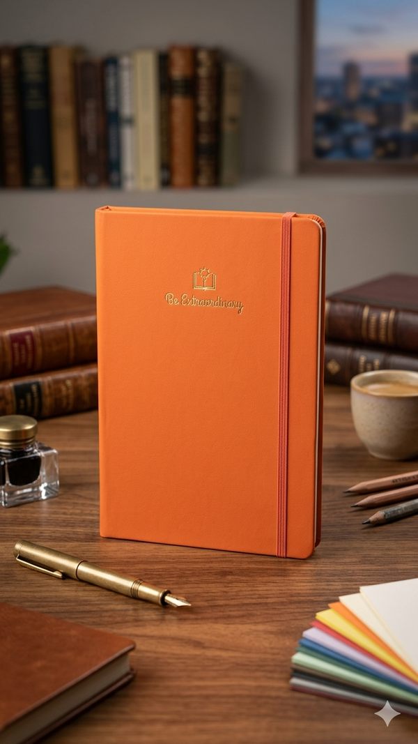 Minimalist "Be Extraordinary" Premium Hardcover Journal