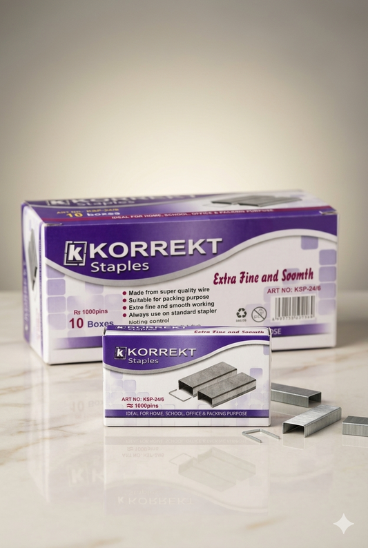Korrekt Staples KSP-24/6 Extra Fine & Smooth - 1000 Staples