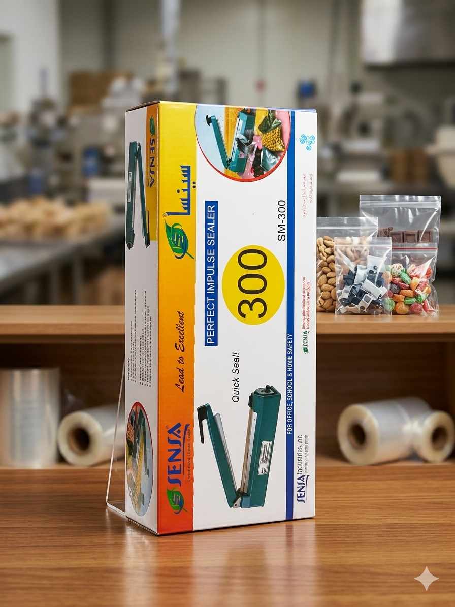 SENSA SM-300 Perfect Impulse Heat Sealer (300mm / 12-Inch) - Heavy Duty Packaging Machine