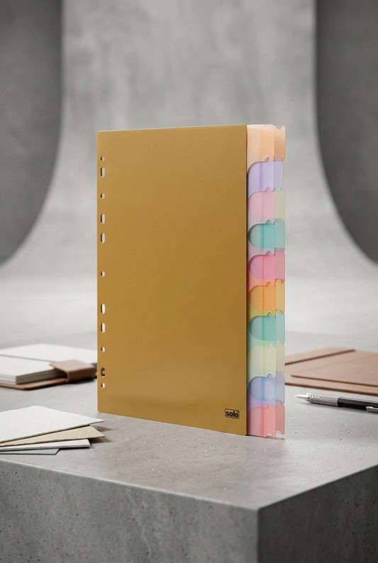 Solo Plastic Index Dividers - A4 Multicolor (6 Tabs)