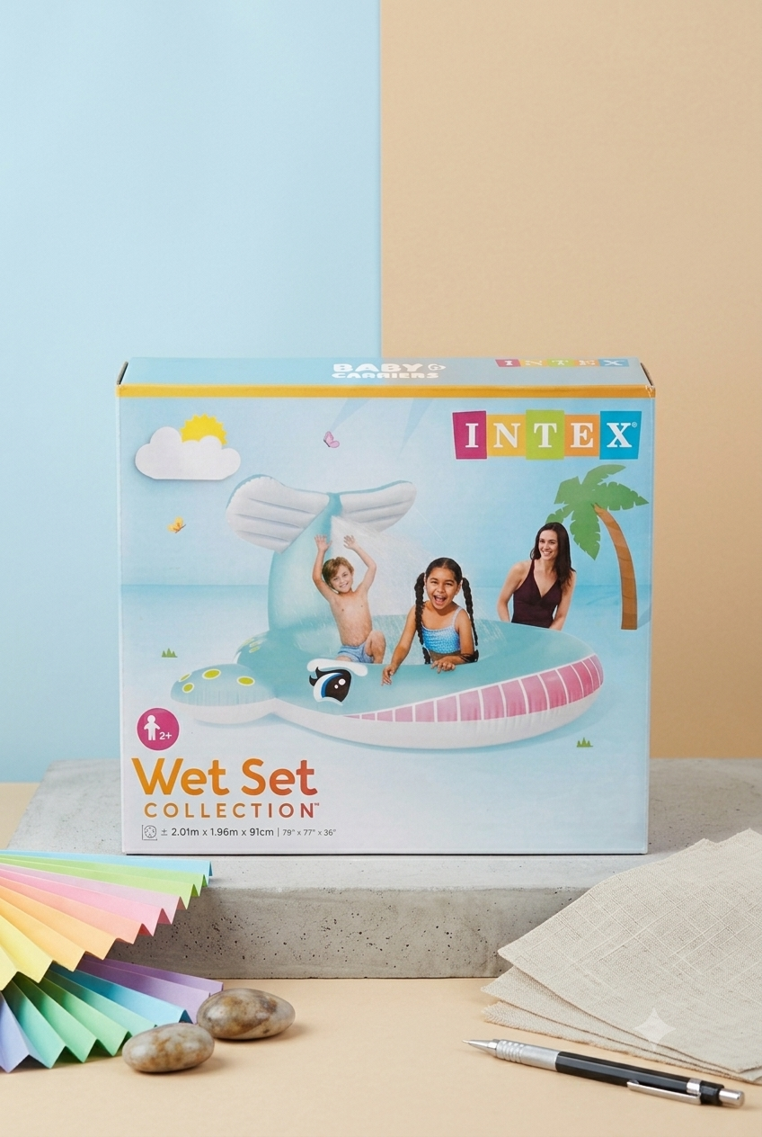 INTEX Wet Set Collection – Whale Inflatable Pool (2+ Ages)