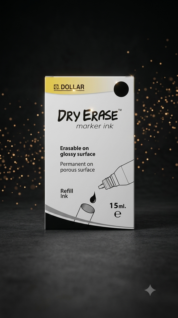 Dollar Dry Erase Whiteboard Marker Ink Refill – 15ml Black