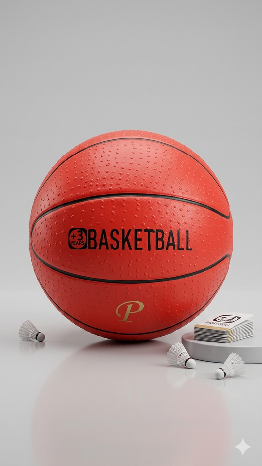 Kids Premium Mini Inflatable Basketball (Size 1-2 • Vibrant Orange Toddler & Youth Toy Ball)