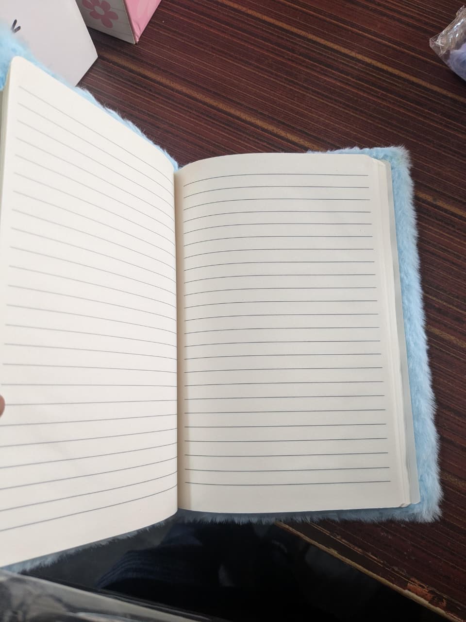 cute pink fluffy notebook/diary