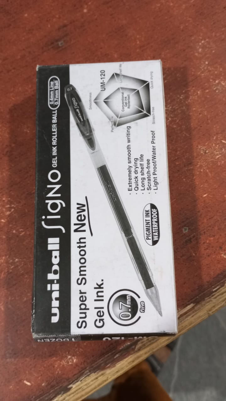 Uni-ball Signo UM-120 Gel Ink Pen Black Box 1 Dozen