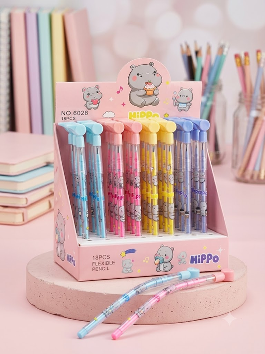 HiPPo Flexible Pencil – Cute Bendy Pencil for Kids No.6028 1 prncil