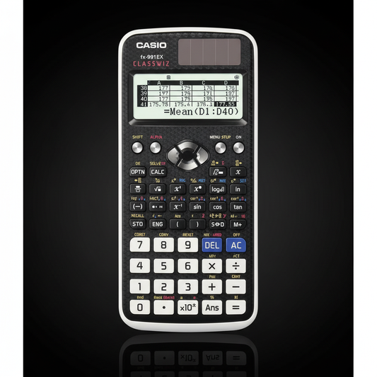 Casio fx-991EX Classwiz original look dark background studio photo