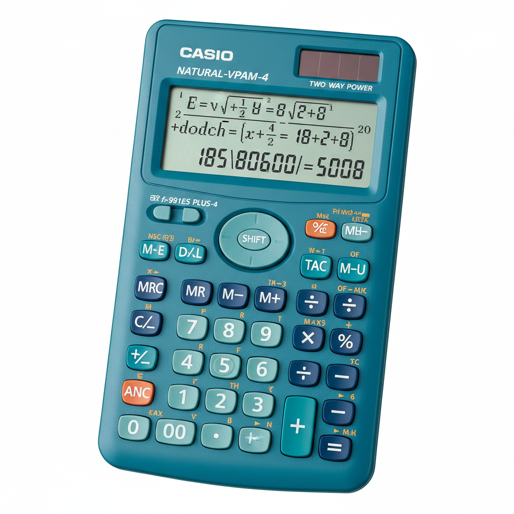 Casio fx-991ES PLUS-4 Scientific Calculator teal studio photo