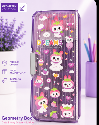 Dreamy Bunny Bead Geometry Box - Purple Cute Bunny Dreams