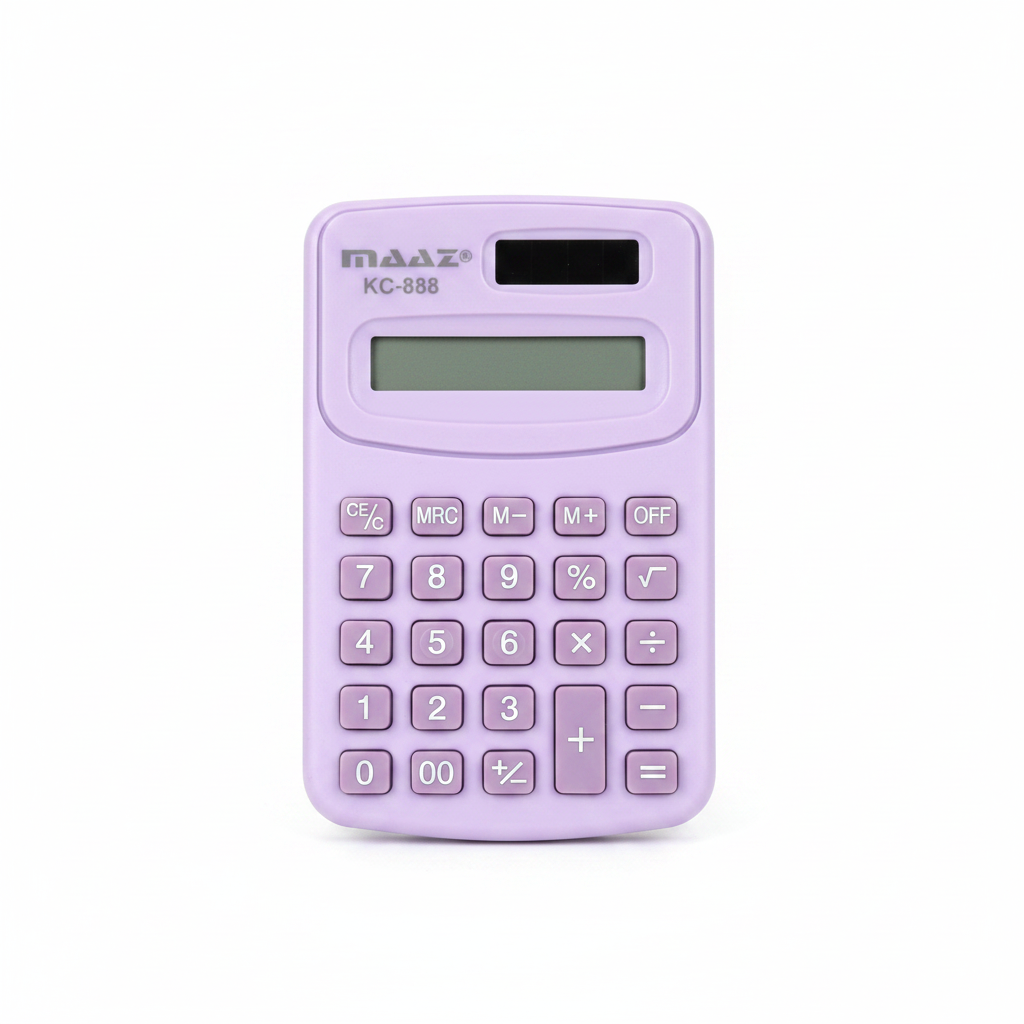 Maaz KC-888 Mini Calculator purple studio photo